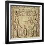 Relief Depicting a Pharaoh Making an Offering to Hathor, from the Roman Birth House, or Mammisi-null-Framed Giclee Print