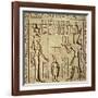 Relief Depicting a Pharaoh Making an Offering to Hathor, from the Roman Birth House, or Mammisi-null-Framed Giclee Print