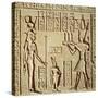 Relief Depicting a Pharaoh Making an Offering to Hathor, from the Roman Birth House, or Mammisi-null-Stretched Canvas