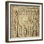 Relief Depicting a Pharaoh Making an Offering to Hathor, from the Roman Birth House, or Mammisi-null-Framed Giclee Print