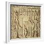 Relief Depicting a Pharaoh Making an Offering to Hathor, from the Roman Birth House, or Mammisi-null-Framed Giclee Print