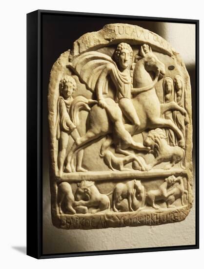 Relief Depicting a Thracian Knight, from Bulgaria-null-Framed Stretched Canvas