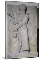 Relief Depicting a Winged Genie, from the Palace of Sargon II at Khorsabad, Iraq-Assyrian-Mounted Giclee Print