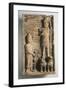 Relief Depicting Aflad Atop Two Lions, Artifact from Dura Europos, Syria-null-Framed Giclee Print