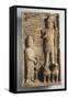 Relief Depicting Aflad Atop Two Lions, Artifact from Dura Europos, Syria-null-Framed Stretched Canvas