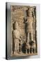 Relief Depicting Aflad Atop Two Lions, Artifact from Dura Europos, Syria-null-Stretched Canvas