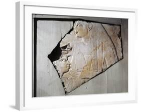 Relief Depicting Divinity Nursing King, from Upper Temple of Pyramid of Unas-null-Framed Giclee Print