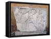 Relief Depicting Gladiators in Combat-Roman-Framed Stretched Canvas