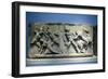 Relief Depicting Greek Soldiers Fighting Amazons-null-Framed Photographic Print