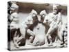 Relief Depicting Gym Scene-null-Stretched Canvas