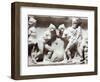 Relief Depicting Gym Scene-null-Framed Giclee Print