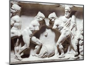 Relief Depicting Gym Scene-null-Mounted Giclee Print