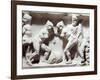 Relief Depicting Gym Scene-null-Framed Giclee Print