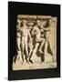 Relief Depicting Gymnasium Scene: Fighting Boxers-null-Stretched Canvas