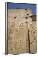 Relief Depicting Horus on Left, Pylon, Temple of Horus, Edfu, Egypt, North Africa, Africa-Richard Maschmeyer-Framed Photographic Print
