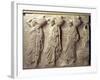 Relief Depicting Hydria Carriers from the North Frieze of the Parthenon, circa 447-432 BC-null-Framed Giclee Print