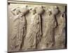 Relief Depicting Hydria Carriers from the North Frieze of the Parthenon, circa 447-432 BC-null-Mounted Giclee Print