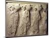 Relief Depicting Hydria Carriers from the North Frieze of the Parthenon, circa 447-432 BC-null-Mounted Giclee Print