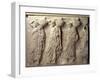 Relief Depicting Hydria Carriers from the North Frieze of the Parthenon, circa 447-432 BC-null-Framed Giclee Print