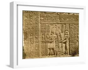 Relief Depicting Ptolemy Viii Euergetes Ii-Egyptian Ptolemaic Period-Framed Giclee Print