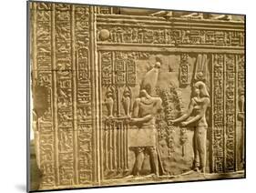 Relief Depicting Ptolemy Viii Euergetes Ii-Egyptian Ptolemaic Period-Mounted Giclee Print