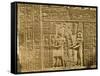 Relief Depicting Ptolemy Viii Euergetes Ii-Egyptian Ptolemaic Period-Framed Stretched Canvas