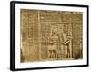 Relief Depicting Ptolemy Viii Euergetes Ii-Egyptian Ptolemaic Period-Framed Giclee Print