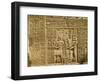 Relief Depicting Ptolemy Viii Euergetes Ii-Egyptian Ptolemaic Period-Framed Giclee Print