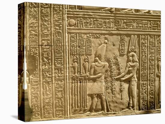 Relief Depicting Ptolemy Viii Euergetes Ii-Egyptian Ptolemaic Period-Stretched Canvas