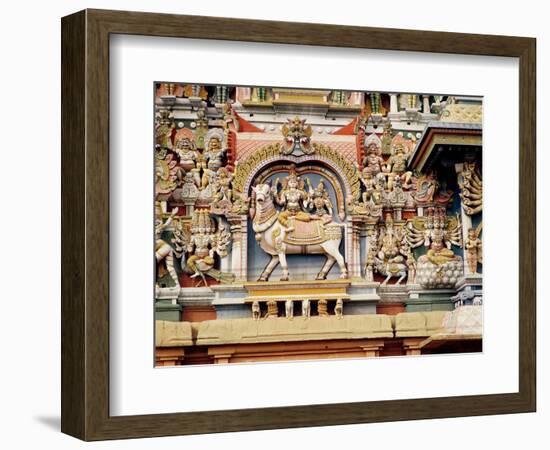 Relief Depicting Shiva and Parvati Riding on Nandi-null-Framed Giclee Print