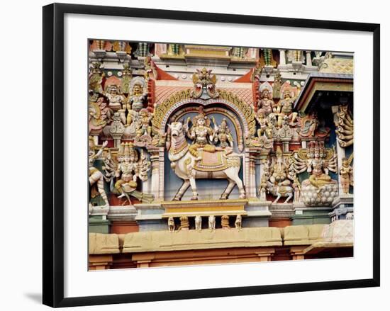 Relief Depicting Shiva and Parvati Riding on Nandi-null-Framed Giclee Print