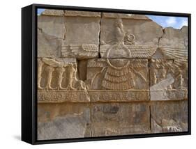 Relief Depicting the God Ahuramazda, Palace of King Darius, Persepolis-null-Framed Stretched Canvas