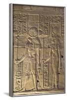 Relief Depicting the God Horus on Left and the Goddess Hathor on Right-Richard Maschmeyer-Framed Photographic Print