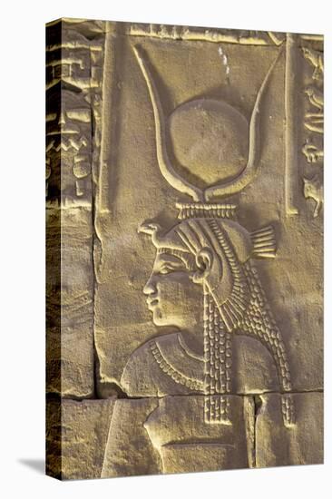 Relief Depicting the Goddess Hathor, Temple of Horus, Edfu, Egypt, North Africa, Africa-Richard Maschmeyer-Stretched Canvas
