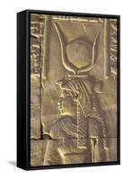 Relief Depicting the Goddess Hathor, Temple of Horus, Edfu, Egypt, North Africa, Africa-Richard Maschmeyer-Framed Stretched Canvas