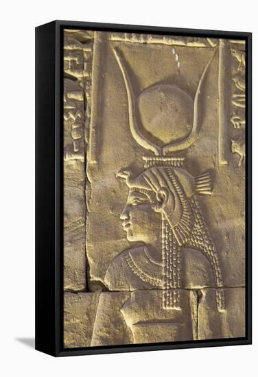 Relief Depicting the Goddess Hathor, Temple of Horus, Edfu, Egypt, North Africa, Africa-Richard Maschmeyer-Framed Stretched Canvas