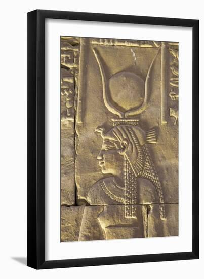 Relief Depicting the Goddess Hathor, Temple of Horus, Edfu, Egypt, North Africa, Africa-Richard Maschmeyer-Framed Photographic Print