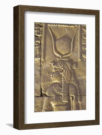 Relief Depicting the Goddess Hathor, Temple of Horus, Edfu, Egypt, North Africa, Africa-Richard Maschmeyer-Framed Photographic Print