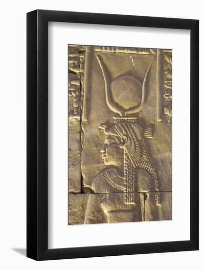 Relief Depicting the Goddess Hathor, Temple of Horus, Edfu, Egypt, North Africa, Africa-Richard Maschmeyer-Framed Photographic Print