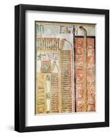 Relief Depicting the Path Which the Dead Must Cross to the Afterlife, from the Tomb of Seti I-Egyptian 19th Dynasty-Framed Giclee Print
