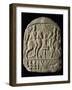 Relief Depicting Two Knights Wearing Phrygian Caps with Lady in Centre in Front of Tripod-null-Framed Giclee Print
