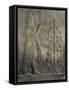 Relief du palais de Sargon II : génie portant un fleur de pavot-null-Framed Stretched Canvas