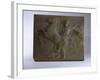 Relief Fragment Depicts A Figure with A Horse, A Copy of A Frieze In the Classical Greek Style-James Wehn-Framed Giclee Print