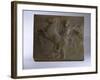 Relief Fragment Depicts A Figure with A Horse, A Copy of A Frieze In the Classical Greek Style-James Wehn-Framed Giclee Print