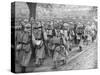 Relief French Infantry Passing a Line of Prisoners, Plessis-De-Roye, Picardy, France, 30 March 1918-null-Stretched Canvas