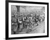 Relief French Infantry Passing a Line of Prisoners, Plessis-De-Roye, Picardy, France, 30 March 1918-null-Framed Giclee Print