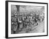 Relief French Infantry Passing a Line of Prisoners, Plessis-De-Roye, Picardy, France, 30 March 1918-null-Framed Giclee Print