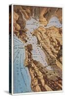 Relief Map of Bay Area, San Francisco, California-null-Stretched Canvas