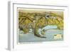 Relief Map of San Diego, California-null-Framed Art Print