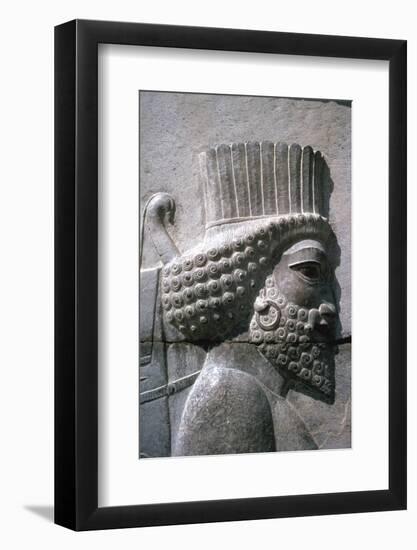 Relief of a Persian man, the Apadana, Persepolis, Iran-Vivienne Sharp-Framed Photographic Print
